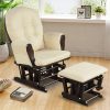 ROKRS Wooden Glider and Ottoman