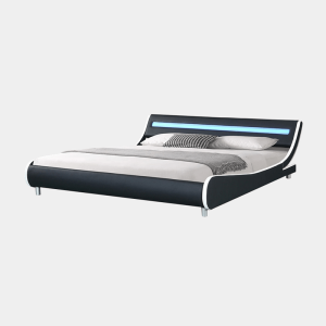 curved bed frame black white NITES Curved Bed Frame