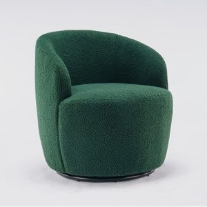 UMA Swivel Accent Armchair Barrel Chair-Green UMA Swivel Barrel Chair