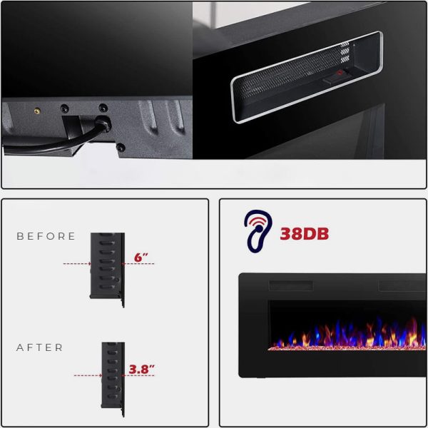 VUFLAM 1500W Electric Fireplace-4 VUFLAM 1500W Electric Fireplace