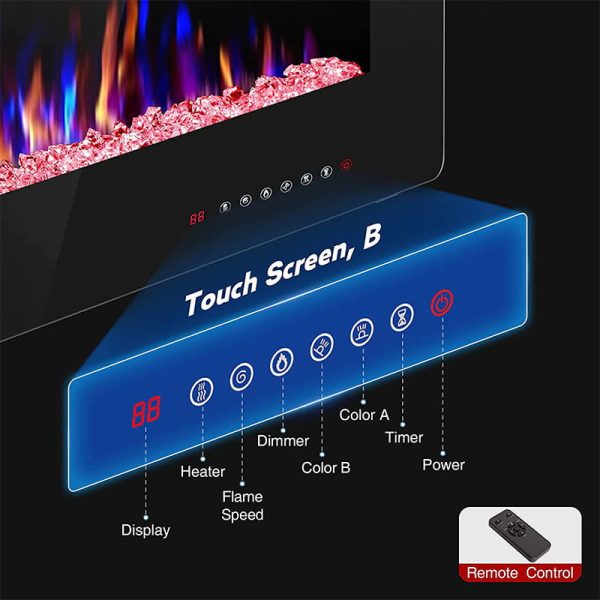 VUFLAM 1500W Electric Fireplace-8 VUFLAM 1500W Electric Fireplace