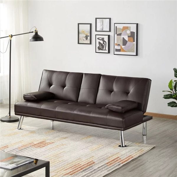 PHLOTA Convertible Sofa Bed__Espresso PHLOTA Convertible Sofa Bed