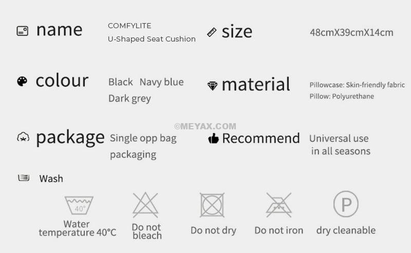 COMFYLITE U Shaped Seat Cushion 19