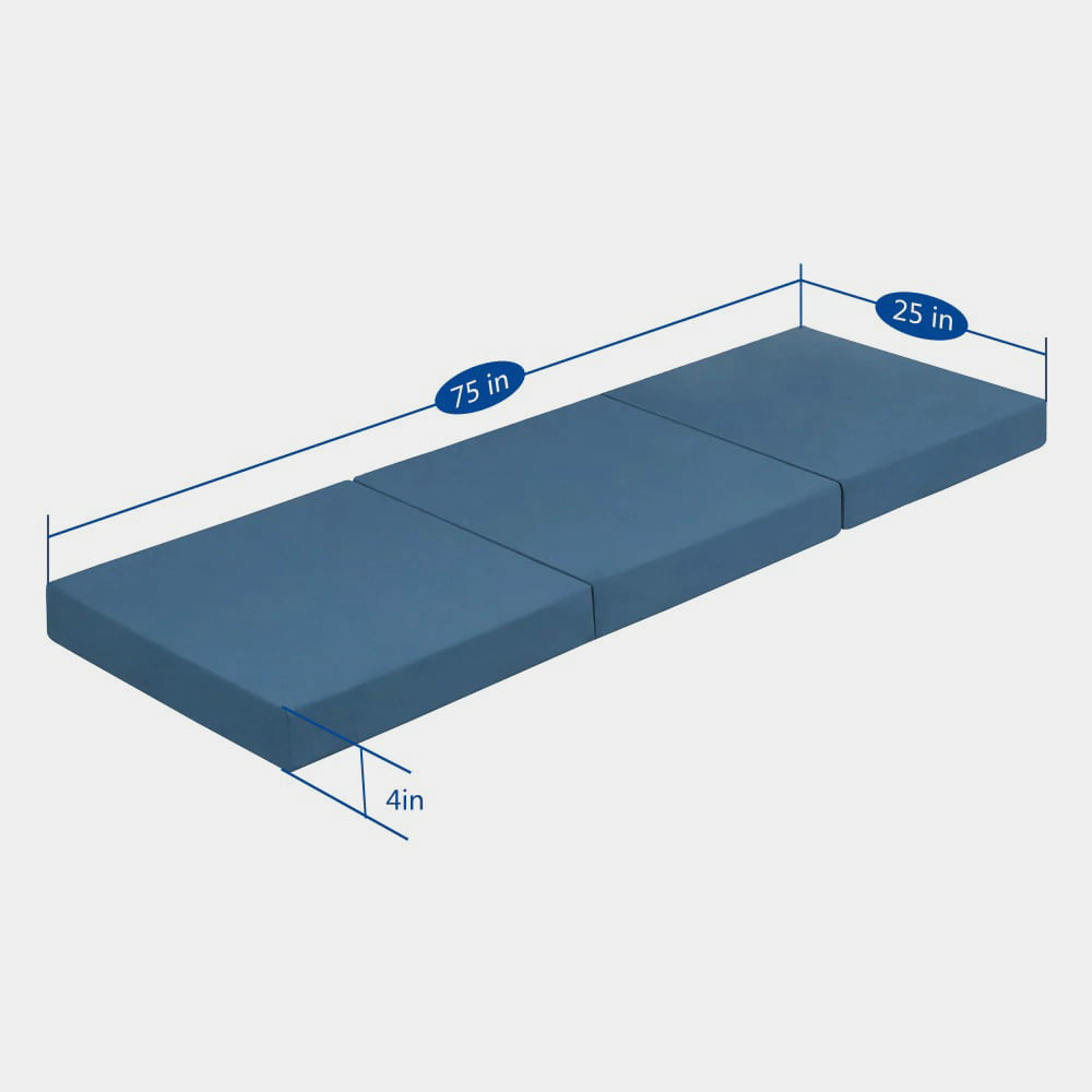 LuxTrifoam 4in Tri Fold Memory Foam Mattress 07
