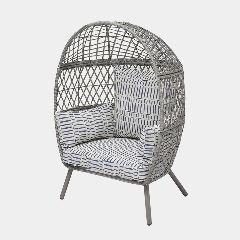 N' Egg Home and Garden Outdoor Wicker Stationary Egg Chair - Comfort ...