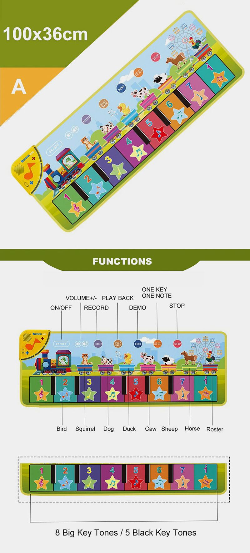 KIDIKEYS Baby Piano Mat A