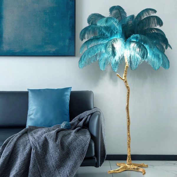 OTRIC modern-led-luxury-feather-floor-lamps_Green OTRIC Luxurious LED Floor Lamp