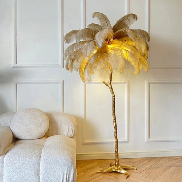 OTRIC modern-led-luxury-feather-floor-lamps_Khaki_ OTRIC Luxurious LED Floor Lamp