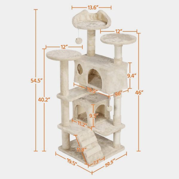 SKRY 54.5" Scratching Cat Tree