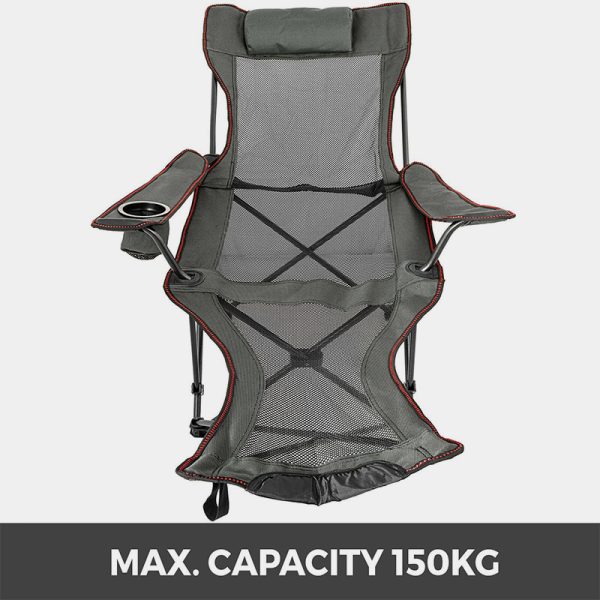 VOR Outdoor Backrest Footrest Folding Camp Chair