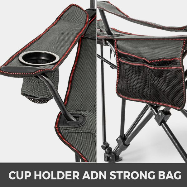 VOR Outdoor Backrest Footrest Folding Camp Chair