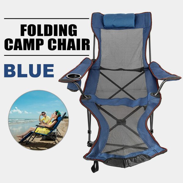 VOR Outdoor Backrest Footrest Folding Camp Chair