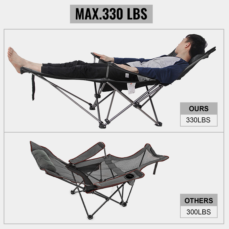 VOR Outdoor Backrest Footrest Folding Camp 5