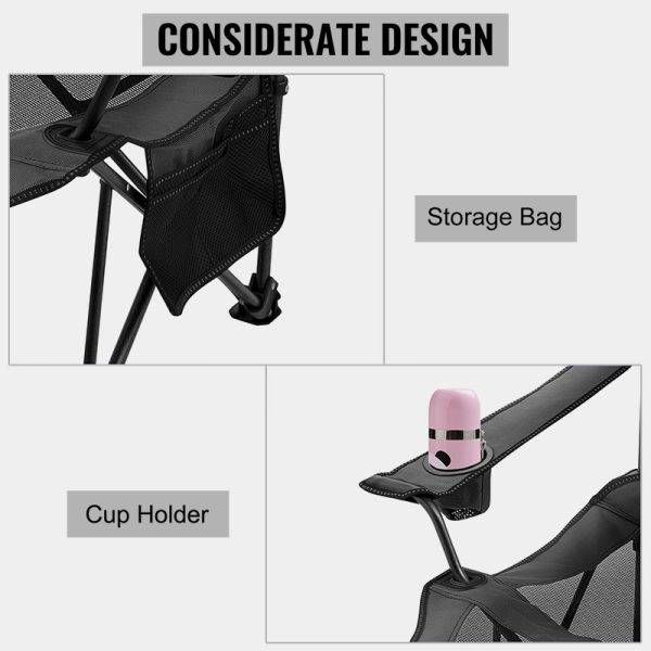 VOR Outdoor Backrest Footrest Folding Camp Chair