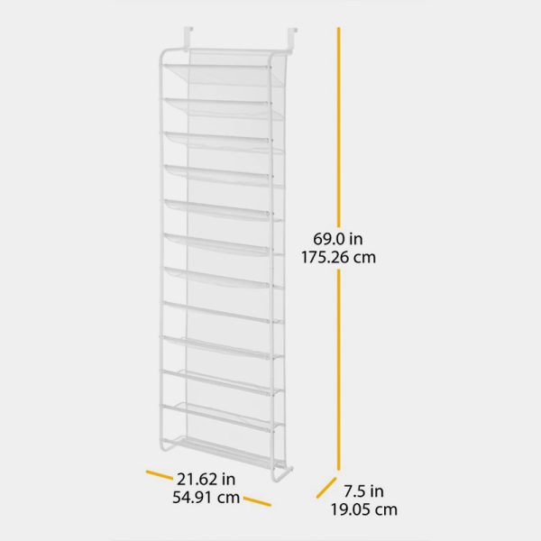 YoShoes 12-Tier Over Door Shoe Rack