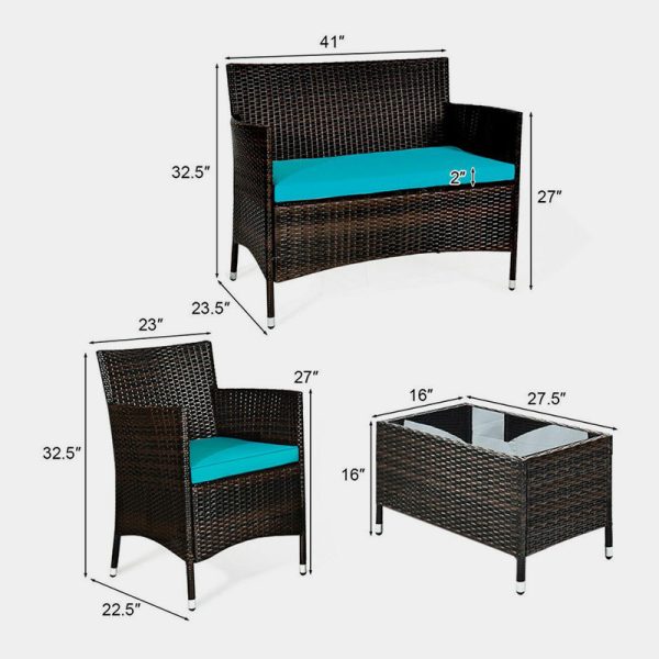 TRIPIO 4PCS Patio Set
