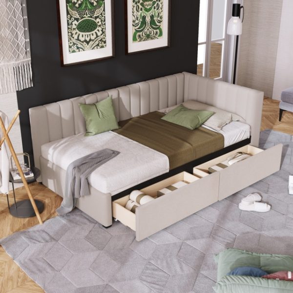 DRAWLUX Twin Size Bed Frame