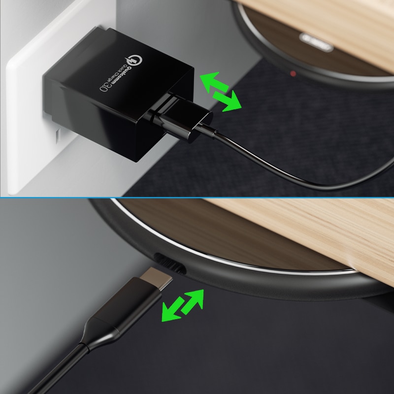 KPON Invisible Wireless Charger Hidden Long Distance Wireless Phone Charger Under Desk QI 10W Furniture Wireless Charging Pad