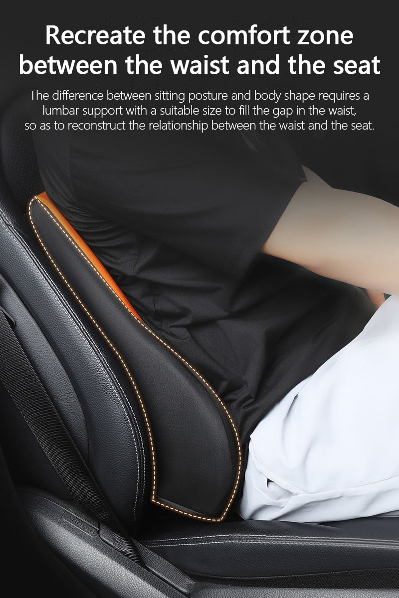 Memory Cotton Neck Pillow Car Seat Pillow Support Auto Lumbar Cushion Comfortable and Breathable Car Headrest Lumbar Support