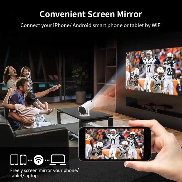 Salange-HY300-Smart-Projector-Android-11-0-MINI-Portable-5G-WIFI-Home-Cinema-720P-for-SAMSUNG-3 MAGICTOR HY300 Smart Projector