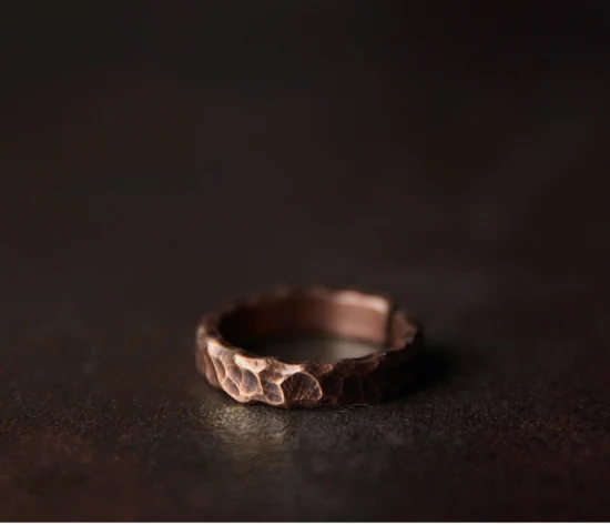 REKI Tibetan Hand Hammered Copper Ring