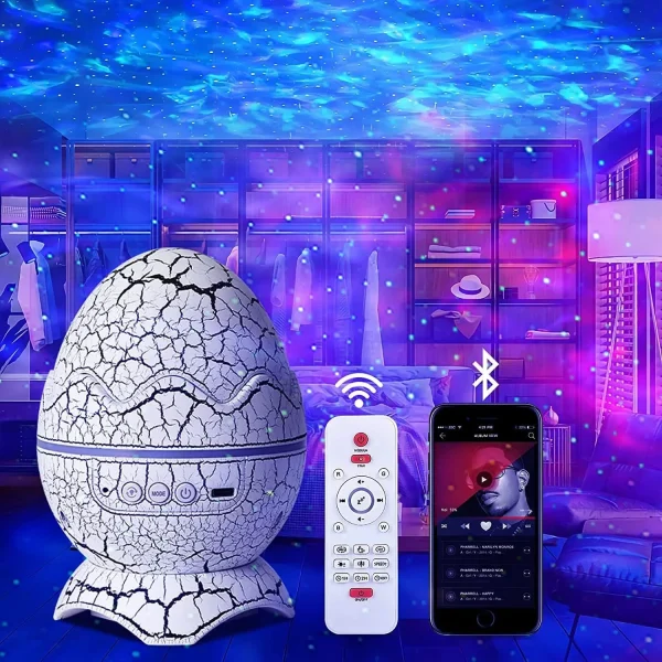 DAYTECH Dinosaur Egg Galaxy Projector